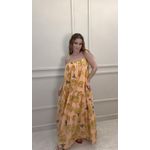 Vestido Longo Banana Prata Estampado