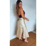 Saia Godê Couro Elise Off Perolado