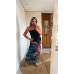 Vestido Midi Tule Luar Estampado