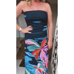 Vestido Midi Tule Luar Estampado