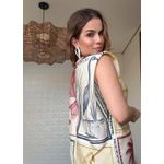 Vestido Curto Ombreira Brasil Vintage Estampado