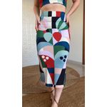 Saia Midi Recanto Dos Coqueiros Estampado