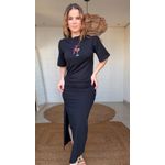Vestido Cropped Drink Pintado Estampado