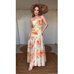 Vestido Irregular Vestida De Flor Estampado