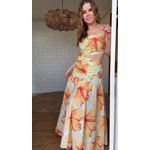 Vestido Irregular Vestida De Flor Estampado