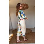 Saia Midi Reta Tropicalzinho Estampado