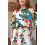 Tshirt Cropped Tropicalzinho Estampado