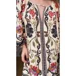 Vestido Curto Mg Flor De Fita Estampado