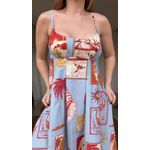 Vestido Longo Selo Tropical Estampado