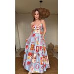 Vestido Longo Selo Tropical Estampado