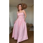 Vestido Cropped Listra Burburinho Estampado