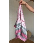 Lenço Estampado Rosa