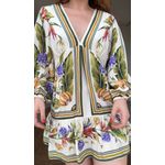 Vestido Curto Lenço Tropical Estampado