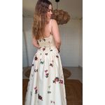 Vestido Cropped Coquetel Tropical Estampado