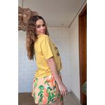 Tshirt Média Brasileirinho Amarelo Estampado