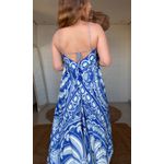 Vestido Frente Única Lenço Jardim De Banana Estampado
