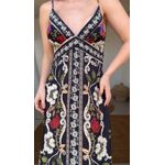 Vestido Cropped Flor De Fita Estampado