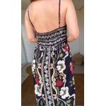 Vestido Cropped Flor De Fita Estampado