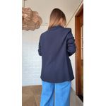 Blazer Helena Chiclé Azul Marinho