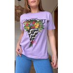 Tshirt Fit Bouquet Tropical Lilás Wind Lilás