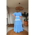 Vestido Longo Lisbela Chiclé Azul
