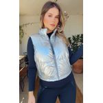 Colete Puffer Safira Prata