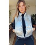 Colete Puffer Safira Prata