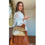 Bolsa Matelassê Mari Dourado