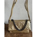 Bolsa Matelassê Mari Dourado