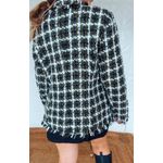 Casaco Tweed Xadrez Preto