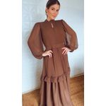 Vestido Longo Catarina Marrom