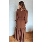 Vestido Longo Catarina Marrom