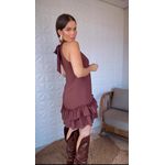 Vestido Curto Gaia Marrom