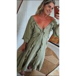 Vestido Boho Verde Oliva