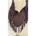Bolsa Crochê Franja Marrom