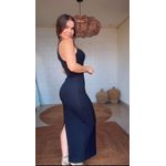 Vestido Cropped Rib Preto