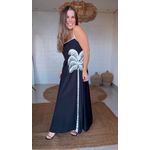 Vestido Cropped Bordado Coqueiral Estampado