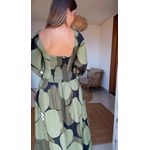 Vestido Mangas Flor Bela Estampado
