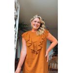Vestido Vilma Chiclé Marrom
