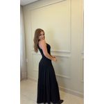 Vestido Cropped Marias Bordado Coqueiro Preto