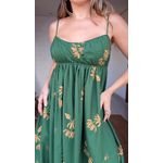 Vestido Longo Brilho De Banana Estampado