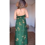 Vestido Longo Brilho De Banana Estampado