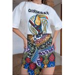 Saia Gráfico De Cor Estampado