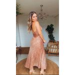 Vestido Frente Única Aruba Chiclé Marrom