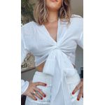 Blusa Transpasse Vittorina Branco