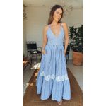 Vestido Listrado Navy Chiclé Listrado