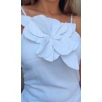 Vestido Cambraia Flor Chiclé Branco