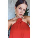 Vestido Curto Flower Vermelha