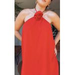 Vestido Curto Flower Vermelha