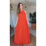 Vestido Laise Flor Chiclé Vermelha